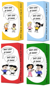 Alle vier edities van "Wat zeg je dan? Dát zeg je dan!"